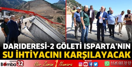 Darıderesi-2 Göletinde inşaat süreci tüm hızıyla devam ediyor