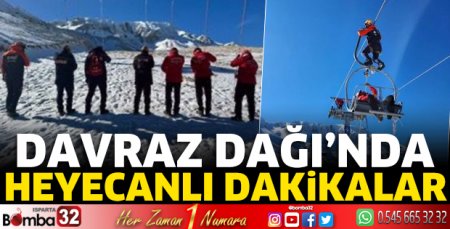 Davraz Dağı’nda heyecanlı dakikalar 