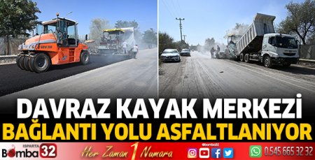 Davraz Kayak Merkezi bağlantı yolu asfaltlanıyor