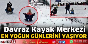 Davraz Kayak Merkezi en yoğun günlerini yaşıyor