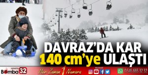 Davraz Kayak Merkezinde kar kalınlığı 140 cm'ye ulaştı