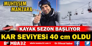 DAVRAZ KAYAK MERKEZİNDE KAR SEVİYESİ 40 CM YÜKSELDİ