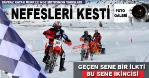 DAVRAZ KAYAK MERKEZİ'NDE MOTOSNOW YARIŞLARI