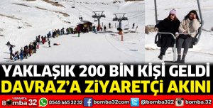 Davraz Kayak Merkezi'ne ziyaretçi akını