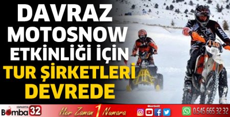 Davraz Motosnow etkinliği için Tur şirketleri devrede