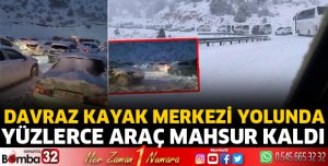 Davraz yolunda mahsur kaldılar