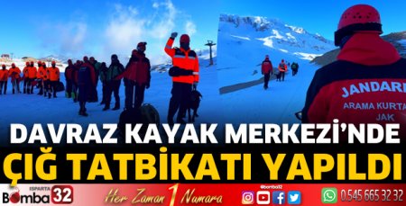 Davraz’da çığ tatbikatı yapıldı