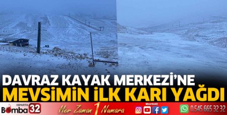 Davraz'a mevsimin ilk karı yağdı