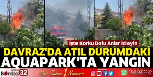 Davraz'da atıl durumdaki aquaparkta yangın