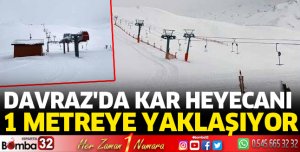 Davraz'da kar heyecanı