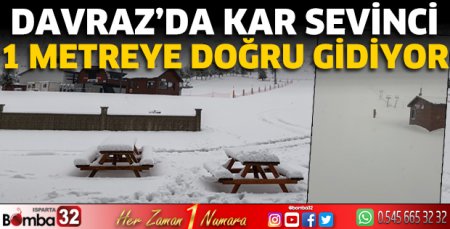 Davraz'da kar sevinci