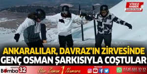 Davraz'ın zirvesinde Genç Osman şarkısıyla coştular 