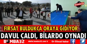 DAVUL ÇALDI, BİLARDO VE MASA TENİSİ OYNADI