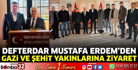 Defterdar Erdem’den gazilere ziyaret
