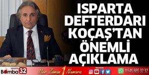 Defterdar Koçaş'tan önemli açıklama