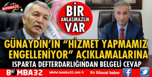 DEFTERDARLIKTAN BAŞKAN GÜNAYDIN'A BELGELİ CEVAP