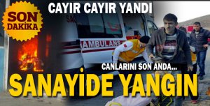 Demir Doğrama Atolyesinde Yangın!
