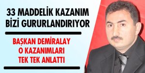 DEMİRALAY GURURLUYUZ DEDİ