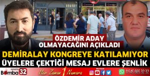 Demiralay kongreye katılamıyor