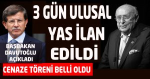 Demirel için 3 gün ulusal yas ilan edildi