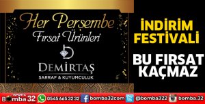 DEMİRTAŞ KUYUMCULUKTA HER PERŞEMBE İNDİRİM GÜNLERİ BAŞLIYOR