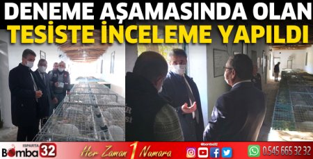 Deneme aşamasında olan tesiste inceleme yaptı