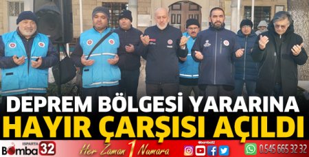 Deprem bölgesi yararına hayır çarşısı açıldı