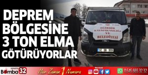 Deprem bölgesine 3 ton elma götürüyorlar