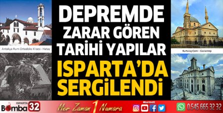 Depremde zarar gören tarihi yapılar sergilendi