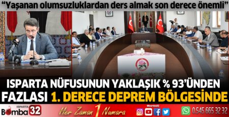 Depreme Dirençli Isparta Çalıştayı değerlendirme toplantısı yapıldı