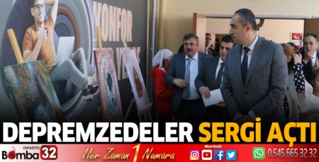Depremzedeler sergi açtı