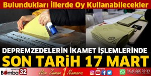 Depremzedelerin ikamet işlemlerinde son tarih 17 Mart