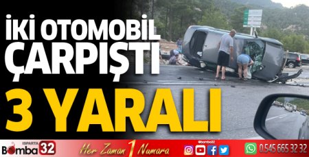 Dereboğazı'nda kaza 3 yaralı