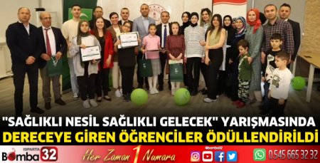 Dereceye giren öğrenciler ödüllendirildi