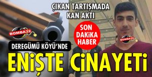 DEREGÜMÜ KÖYÜ'NDE ENİŞTESİNİ ÖLDÜRDÜ!