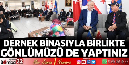Dernek binasıyla birlikte gönlümüzü de yaptınız
