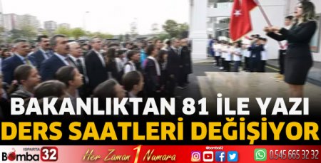 Ders saatleri değişiyor