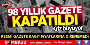 DEVLET GAZETESİ KAPATILDI