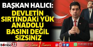Devletin sırtındaki yük anadolu basını değil sizsiniz