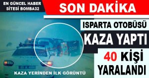 Dinar'da 3 Otobüs Birbirine Girdi