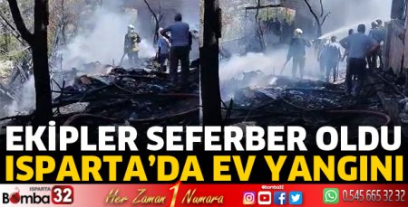Direkli Köyünde ev yangını