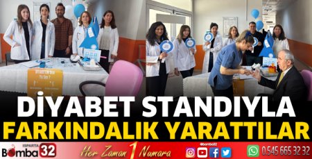 Diyabet standıyla farkındalık yarattılar