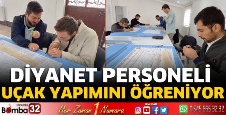 Diyanet personeli uçak yapımını öğreniyor