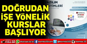 Doğrudan işe yönelik kurslar başlıyor