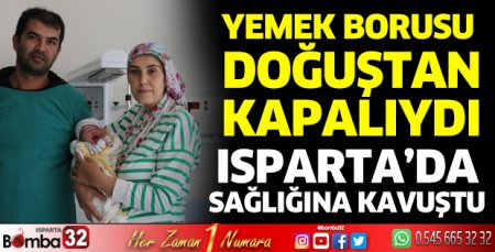 Doğuştan yemek borusu kapalı olan bebek tedavi edildi