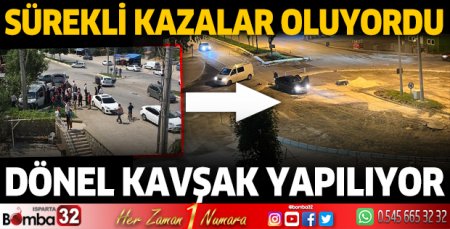 Dönel kavşak yapılıyor
