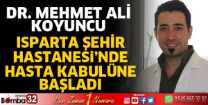 Dr. Mehmet Ali Koyuncu hasta kabulüne başladı