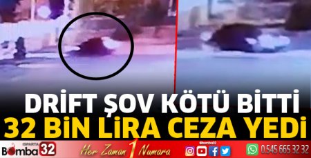 Drift atan sürücüye ceza