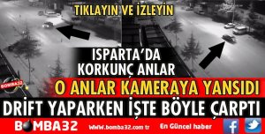DRİFT YAPARKEN KAZA GÜVENLİK KAMERASINDA