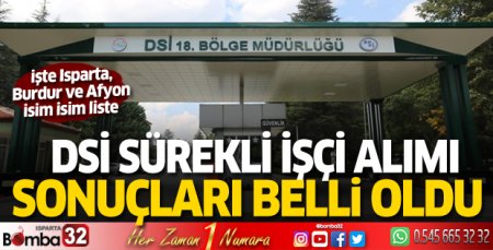 DSİ sürekli işçi alımı sonuçları